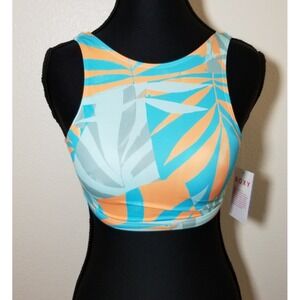 Roxy Pro The Pop Up Crop Bikini Top Size XS Beach Vacation Swim Pool NWT